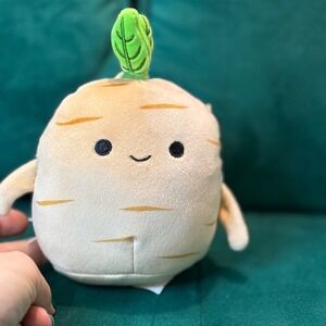 Squishmallows Jyri Tan Ginseng Plush Vegetable Foodie Stuffed Animal‎ Toy Cute
